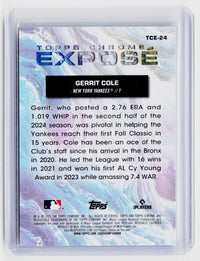 2025 Topps Chrome Exposé Black Refractor Gerrit Cole #TCE-24 /10 - back