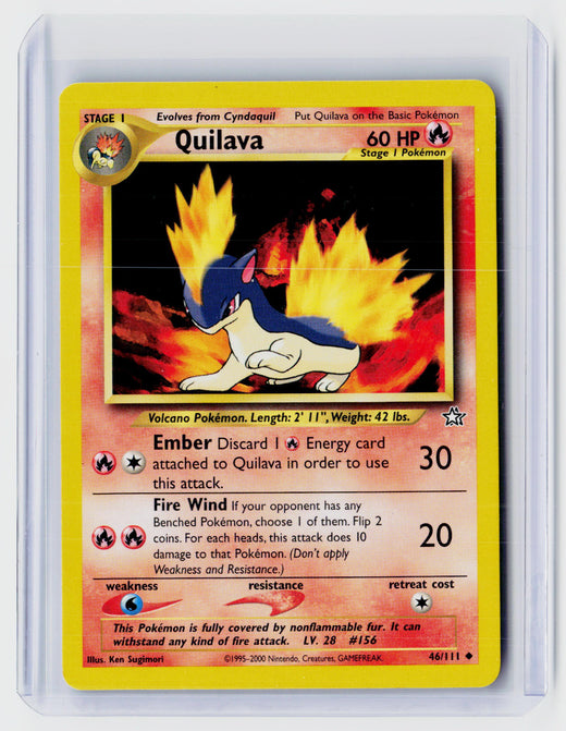 2000 Pokémon Neo Genesis Quilava 46/111 - front