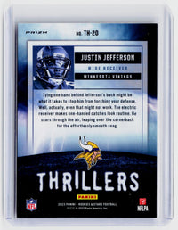 2023 Panini Rookies & Stars Thrillers Justin Jefferson TH-20 Minnesota Vikings - back