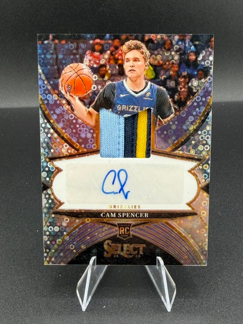2023-24 Panini Select Cosmic Rookie Jersey Autographs Cam Spencer RJA-SPR - front