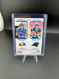2024 Panini Contenders Rookie Ticket Dual Swatches Blake Corum Jonathon Brooks DS-15 - back