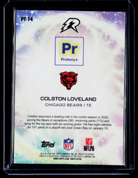 2026 Topps Colston Loveland Chicago Bears Rookie Card PT-14 - back