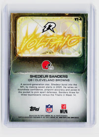 2026 Topps Shedeur Sanders Vitreous Rookie Card VT-4 /199 Cleveland Browns - back