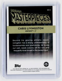 2023 Topps Bowman University Masterpieces Chris Livingston BM-3 Kentucky - back