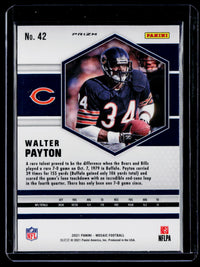 2021 Panini Mosaic Football Walter Payton #42 Chicago Bears - back
