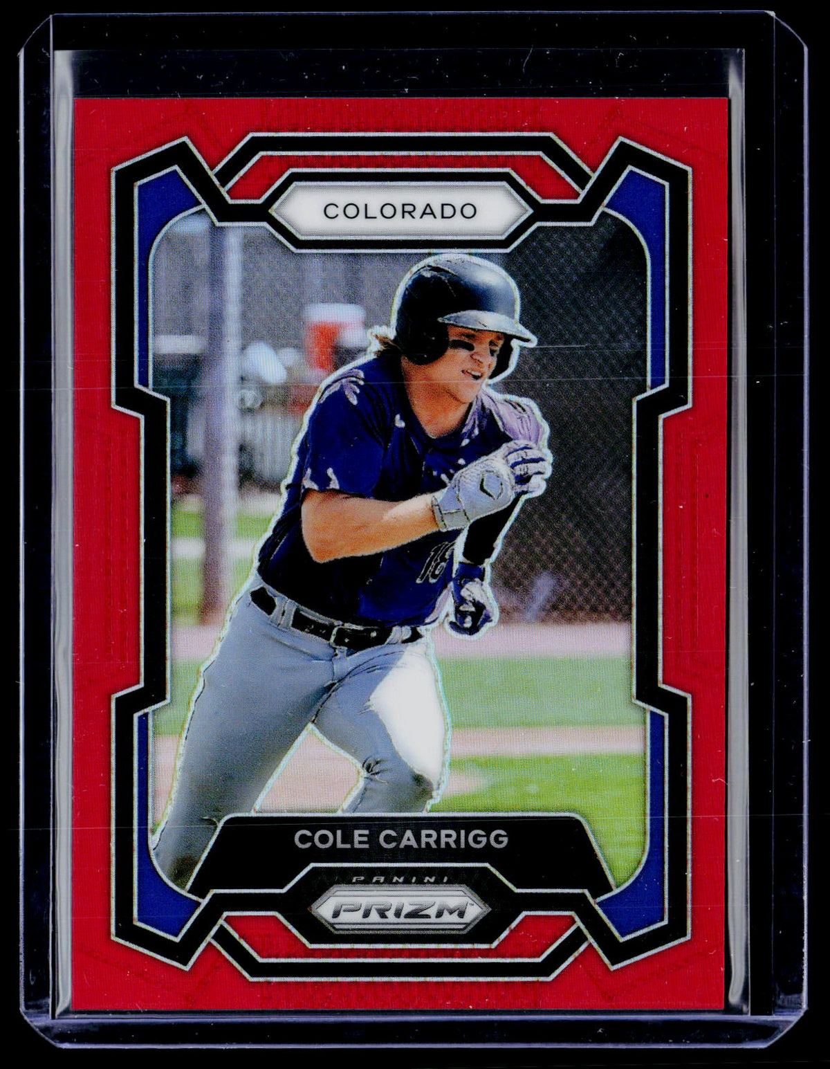 2024 Panini Prizm Baseball Cole Carrigg Red Prizms #198 284/299 - front
