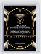 2020-21 Panini Select Basketball Zeke Nnaji Concourse Rookie Card #82 - back