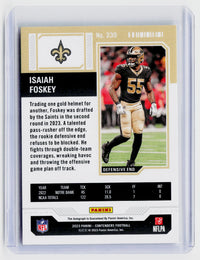 2023 Panini Contenders Football Rookie Ticket Autograph Isaiah Foskey RC #239 - back