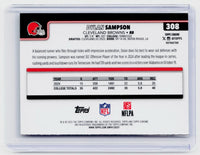 2025 Topps Chrome Football Dylan Sampson RC Refractor #308 Cleveland Browns - back