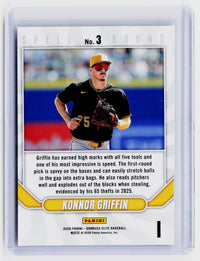 2026 Panini Donruss Elite Baseball Spellbound No. 3 Konnor Griffin Pittsburgh - back