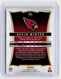 2013 Panini Select Football Kevin Minter Rookie Card #208 Arizona Cardinals - back