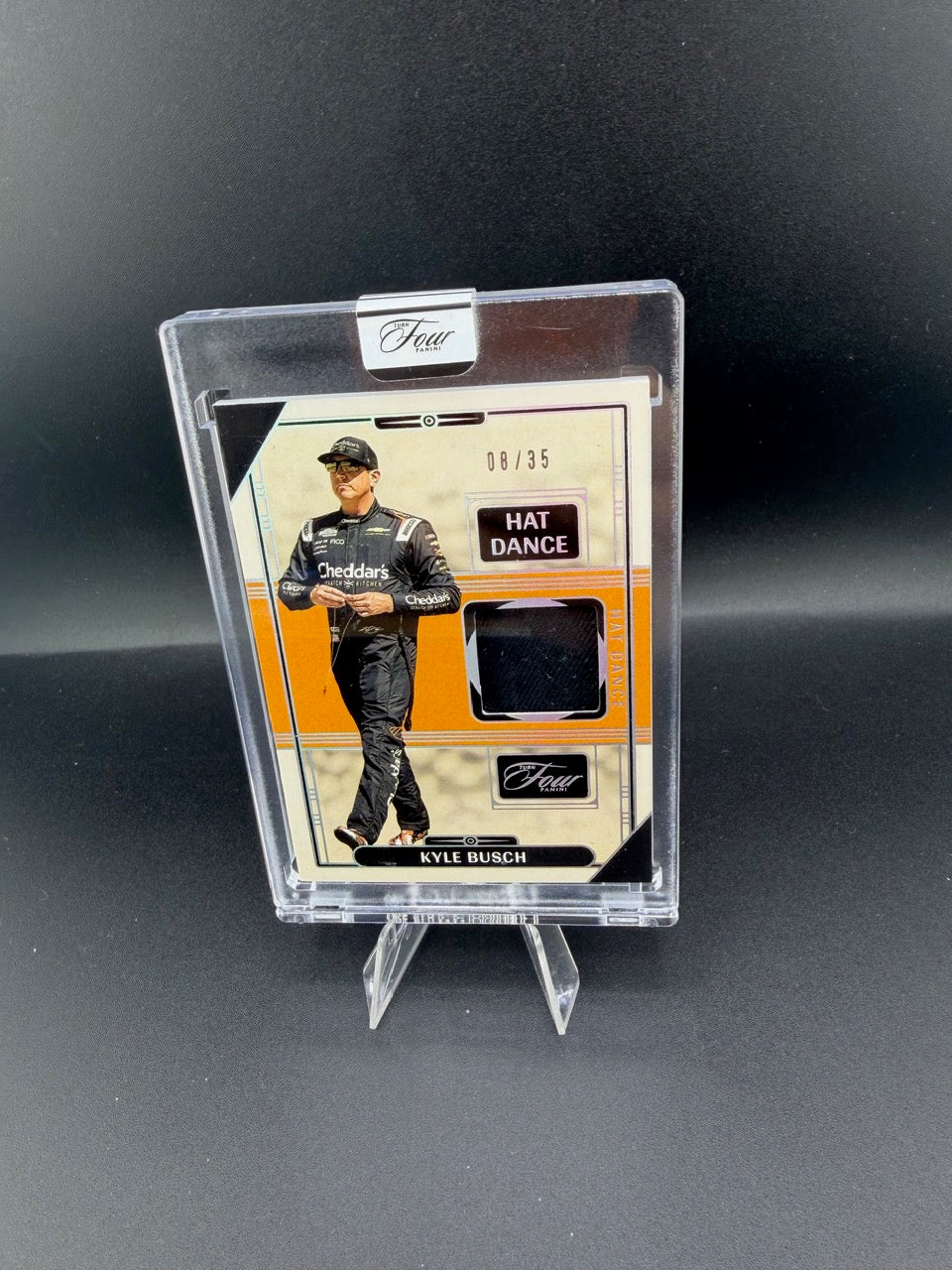 2026 Panini Turn Four Racing Hat Dance Kyle Busch Driver-Worn Hat 08/35 HD-KBS - front