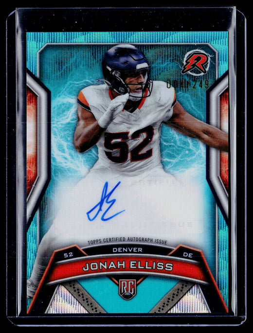 2025 Topps Resurgence Rookie Signatures Jonah Elliss Auto RRS-JE 004/249 - front