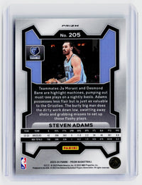 2023-24 Panini Prizm Green Prizm #205 Steven Adams Memphis Grizzlies - back