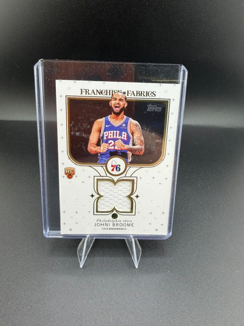 2025-26 Topps Basketball Franchise Fabrics Johni Broome Rookie #FF-JO 76ers - front