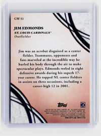 2026 Topps Gallery Gallery Works GW-51 Jim Edmonds St. Louis Cardinals - back