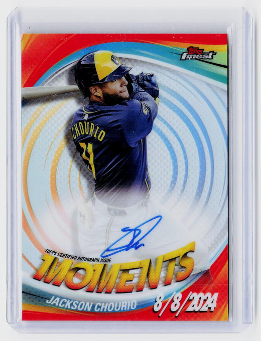 2025 Topps Finest Finest Moments Autographs Jackson Chourio Auto FMA-JCH - front