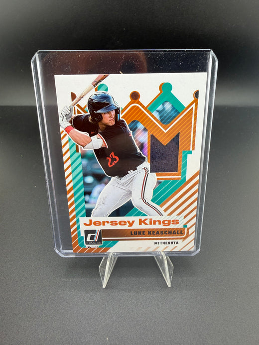 2025 Panini Donruss Jersey Kings Luke Keaschall Minnesota Twins Memorabilia Card JK-LK - front