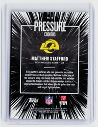 2026 Topps Pressure Cookers PC-19 Matthew Stafford Los Angeles Rams - back