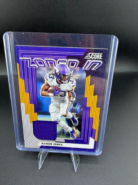 2025 Panini Score Football Zoned In Aaron Jones Jerseys #ZON-AJS - front