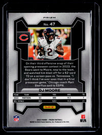 2023 Panini Prizm Football DJ Moore #47 Chicago Bears - back