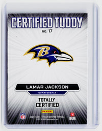 2024 Panini Totally Certified Lamar Jackson #17 Baltimore Ravens - back