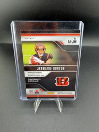 2024 Panini Prizm Jermaine Burton Rookie Prizm Jerseys Green Prizm - back