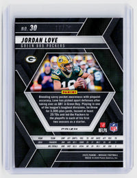 2025 Panini Mosaic Football Jordan Love Purple Mosaic /20 #30 - back