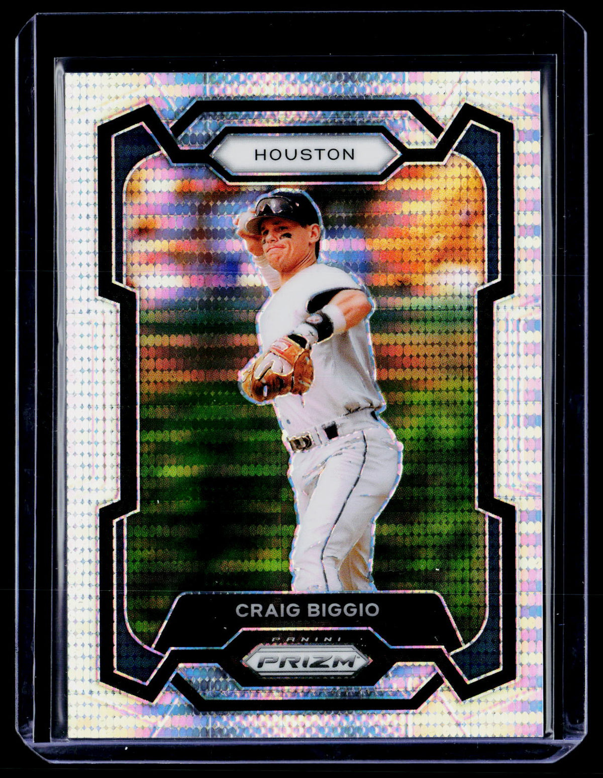 2024 Panini Prizm Baseball Craig Biggio #123 Base Prizm Snakeskin - front