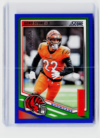 2025 Panini Score Football Showcase Blue Geno Stone #148 /250 - front