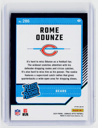 2024 Panini Donruss Optic Rated Rookie Rome Odunze #286 Chicago Bears - back