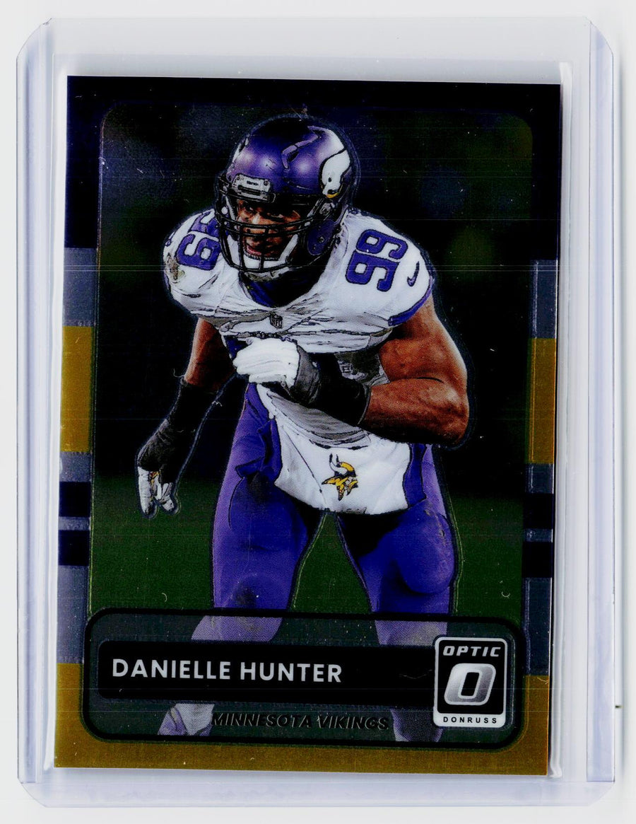 2025 Panini Donruss Optic Gold Danielle Hunter #27 Minnesota Vikings - front
