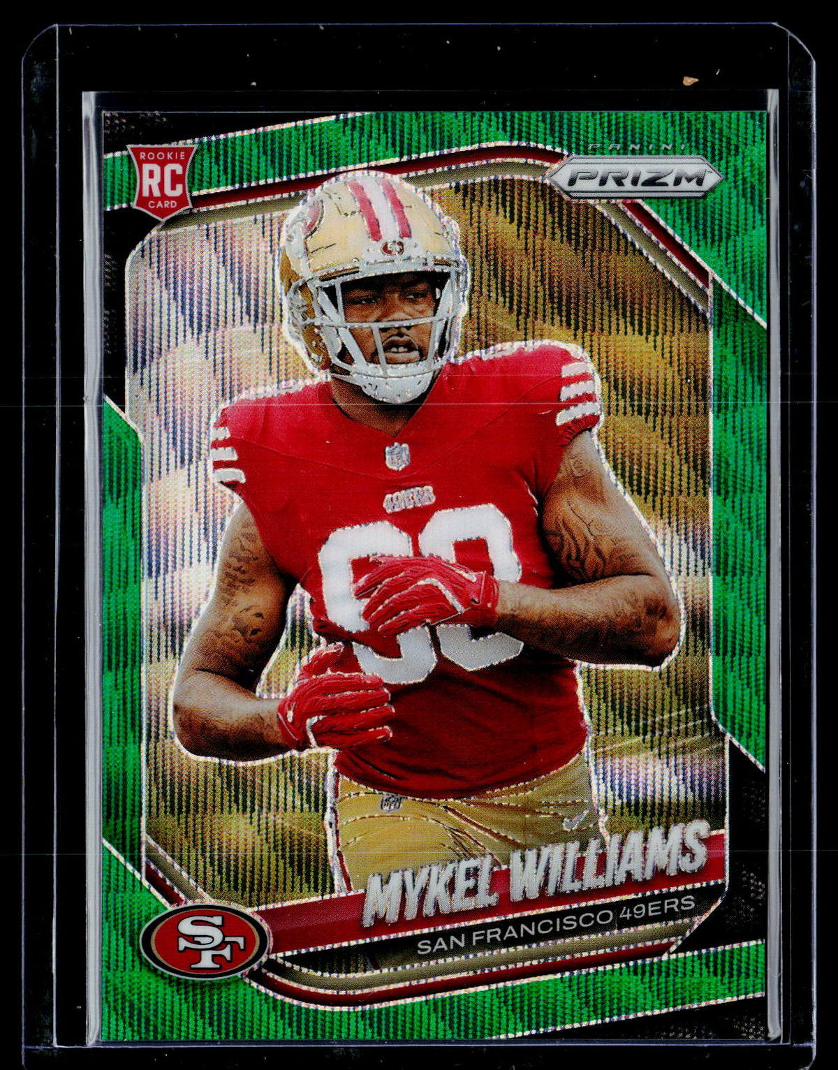 2025 Panini Prizm Football Mykel Williams Rookie Green Wave #304 - front