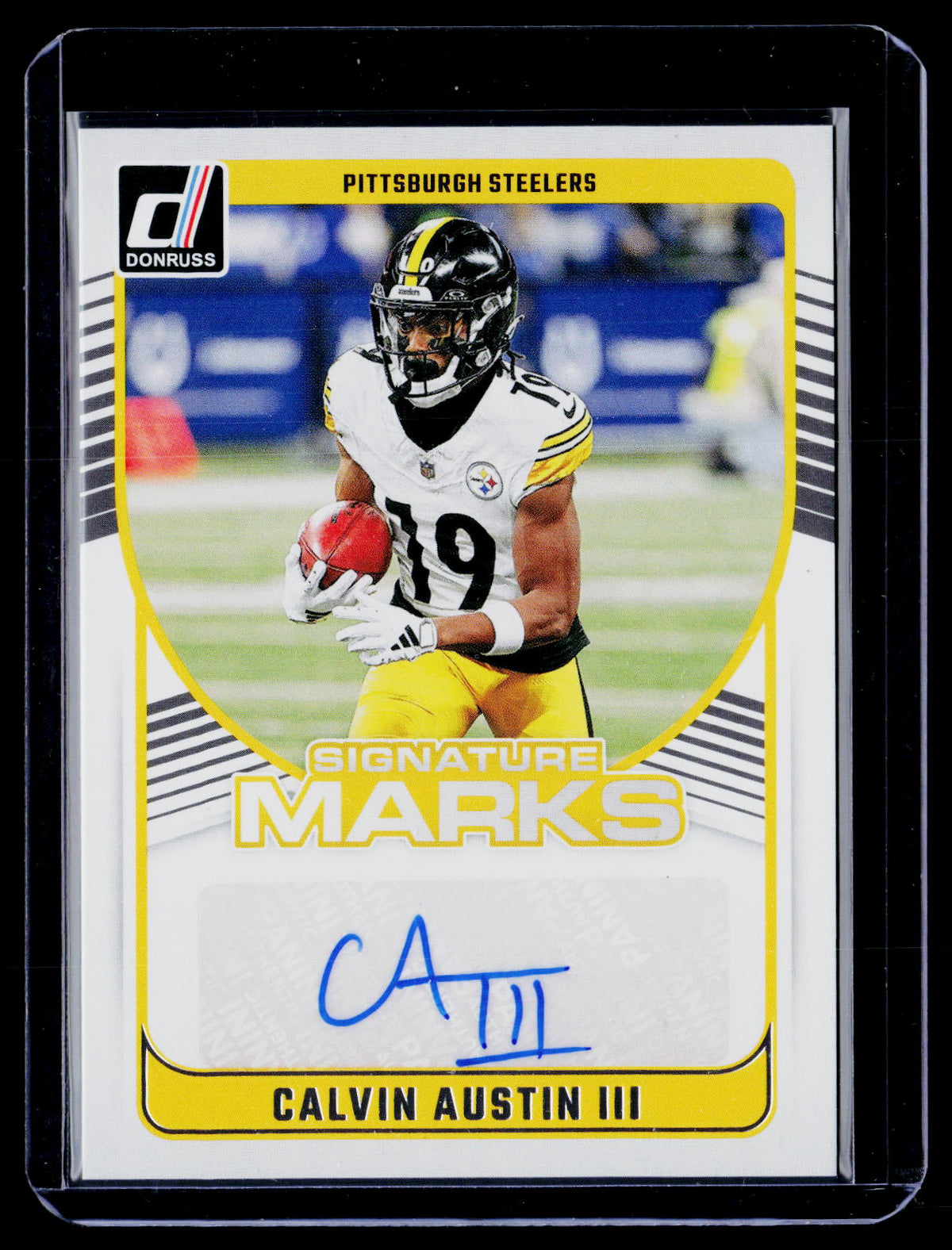 2024 Panini Donruss Football Signature Marks Calvin Austin III Autograph #SMA-CAU - front