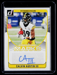 2024 Panini Donruss Football Signature Marks Calvin Austin III Autograph #SMA-CAU - front