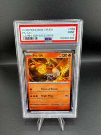 2026 Pokémon Crimson Ho-Oh #010 GameStop Exclusive PSA 9 - front