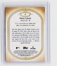 2026 Topps Tier One Owen Caissie #11 Chicago Cubs 34/50 - back