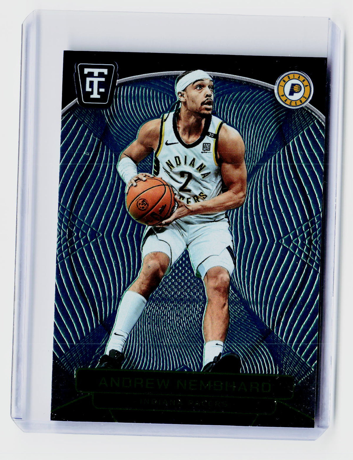 2024 Panini Totally Certified Andrew Nembhard Blue Platinum Mirror #38 /99 - front