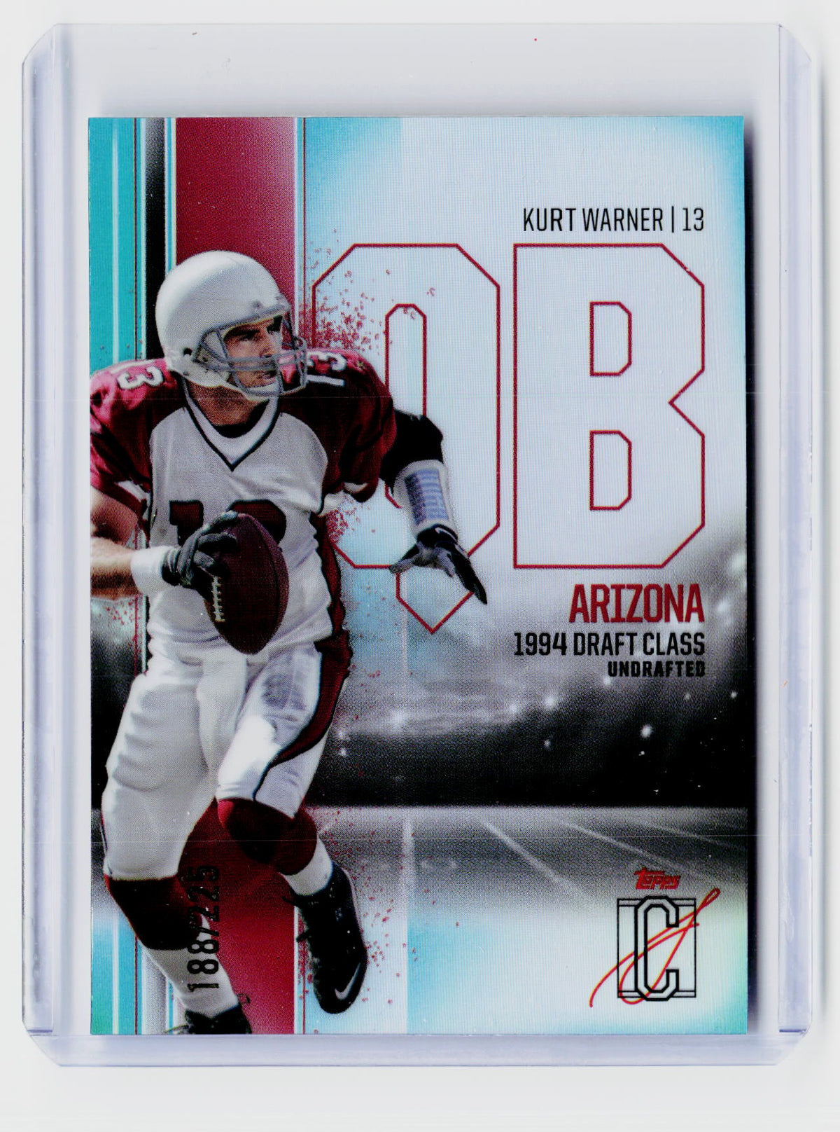 2025 Topps Signature Class Kurt Warner Undrafted #BCV-1 Arizona /225 - front