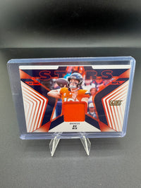 2025 Panini Score Stars of the NFL Bo Nix Denver Broncos Memorabilia Card SN-BNX - front