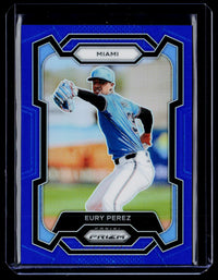 2024 Panini Prizm Baseball Eury Perez Blue Prizm #19 199/199 - front