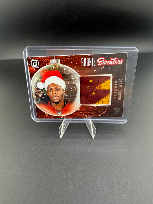 2021 Panini Donruss Rookie Sweaters Dyami Brown RC Memorabilia Card RS-DBR - front
