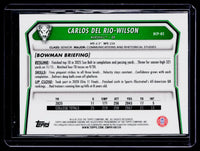 2026 Topps Bowman Chrome Prospects Bowman Briefing Carlos Del Rio-Wilson BCP-82 Speckle Refractor 1st Bowman - back