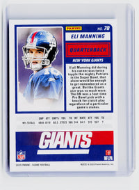 2025 Panini Score Football Showcase Eli Manning #78 /250 - back