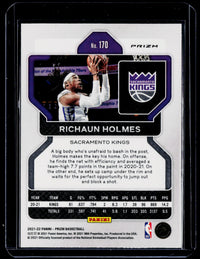 2021-22 Panini Prizm Basketball Richaun Holmes #170 Kings - back