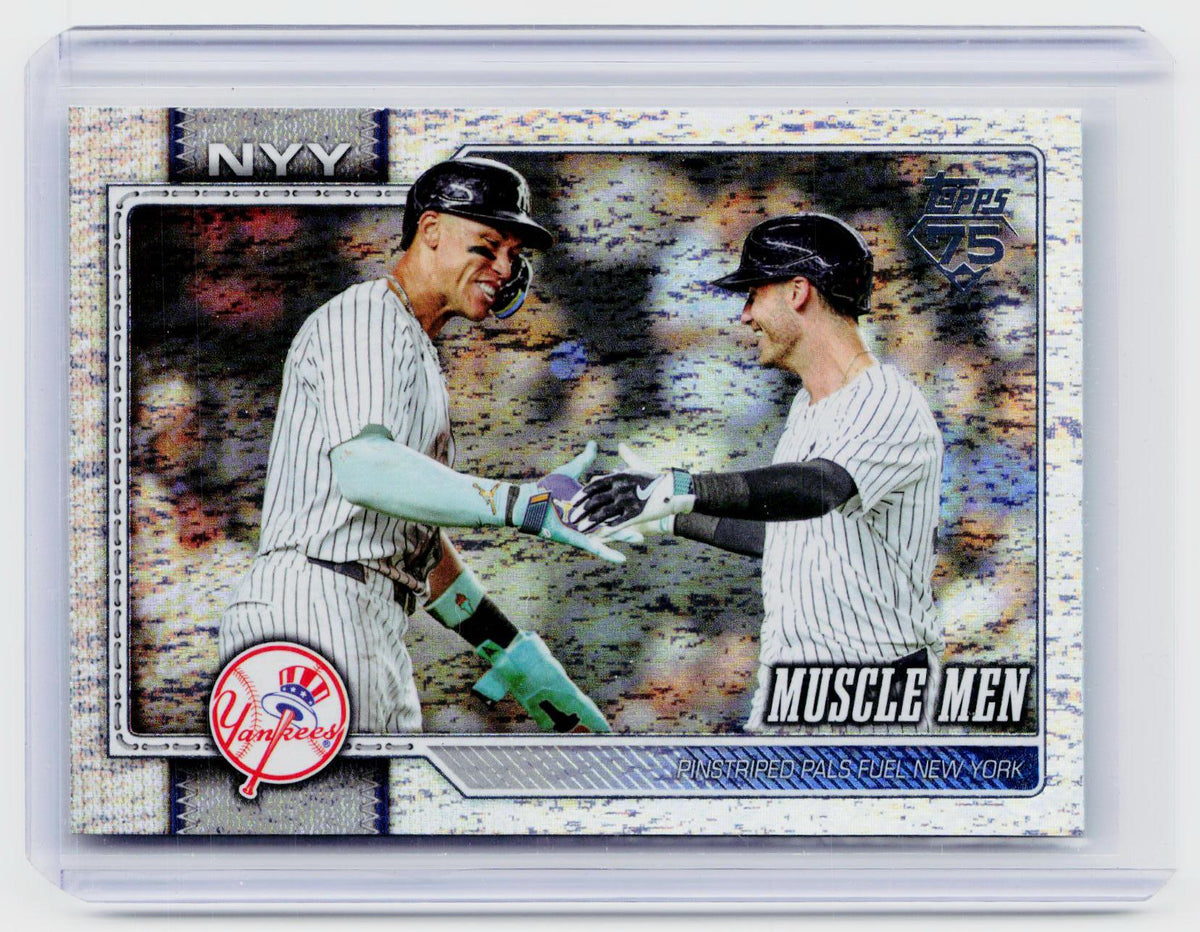 2026 Topps Series 2 Muscle Men #479 Aaron Judge Cody Bellinger New York Yankees - front
