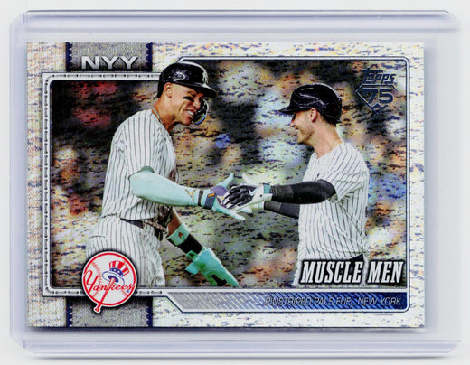 2026 Topps Series 2 Muscle Men #479 Aaron Judge Cody Bellinger New York Yankees - front