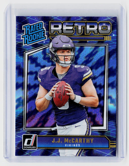 2024 Panini Donruss Football Rated Rookie #2 J.J. McCarthy Minnesota Vikings - front