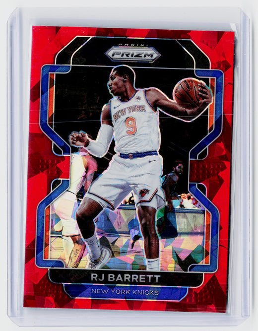 2021-22 Panini Prizm RJ Barrett Red Ice Prizm #201 New York Knicks - front