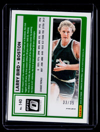 2025-26 Panini Donruss Optic Larry Bird Green Holo /35 #140 - back